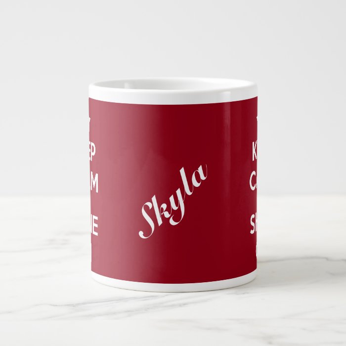 Keep Calm and Shine On Red Extra Large Mug