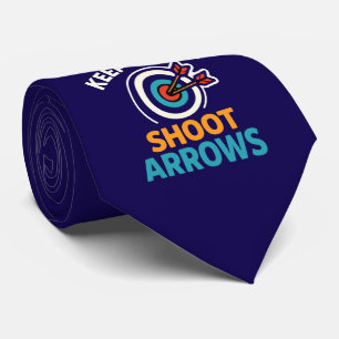 Keep Calm and Shoot Arrows - Archery Graphic Desig Neck Tie