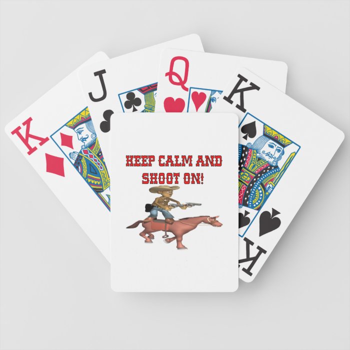 Keep Calm And Shoot On Bicycle Playing Cards