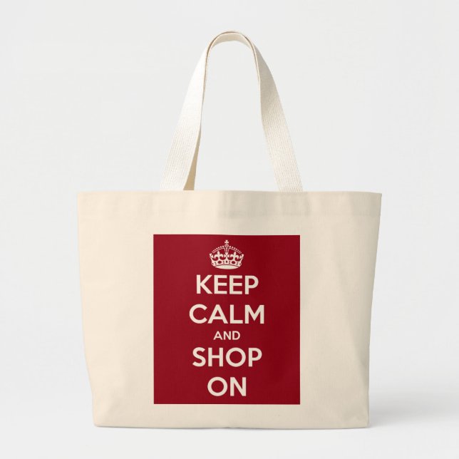 Keep Calm and Shop On Tote Bags (Front)