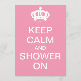 Keep Calm and Shower On Invitation