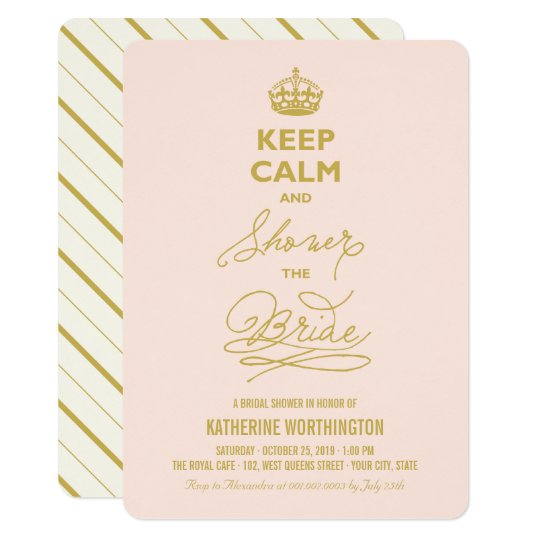 Keep Calm And Shower The Bride Funny Bridal Invitation Keep Calm And Shower The Bride Funny Bridal Invitation Zazzle