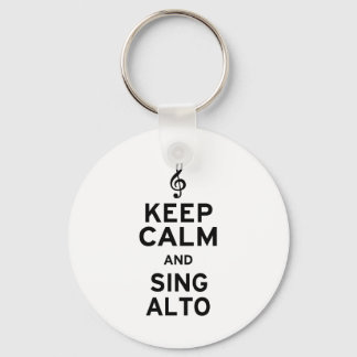 Keep Calm and Sing Alto Keychain