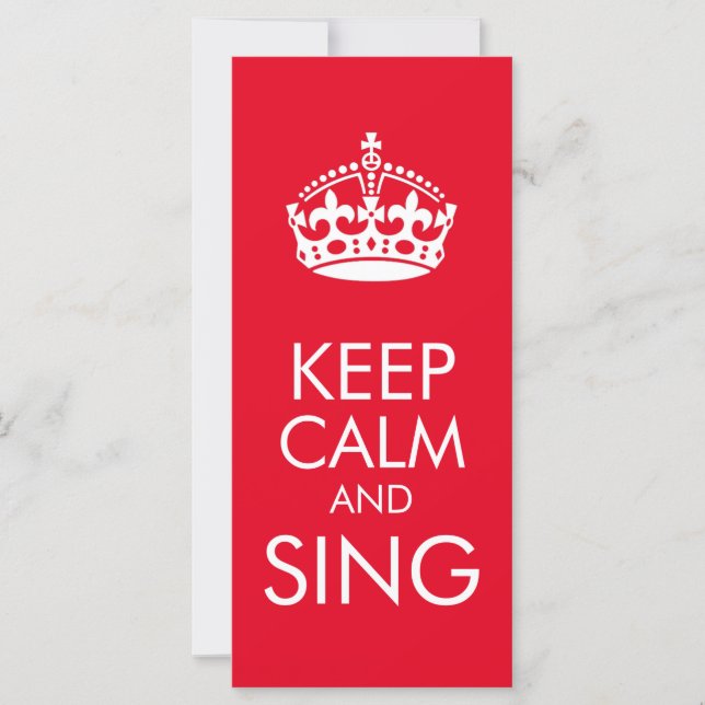 Keep calm and sing - change background color (Front)