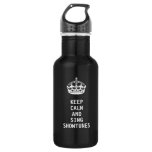 Keep Calm And Sing Showtunes Stainless Steel Water Bottle at Zazzle