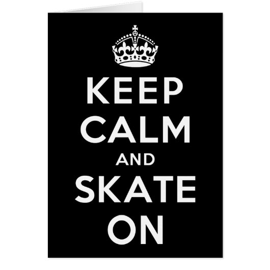 Keep Calm and Skate On Cards (Front)