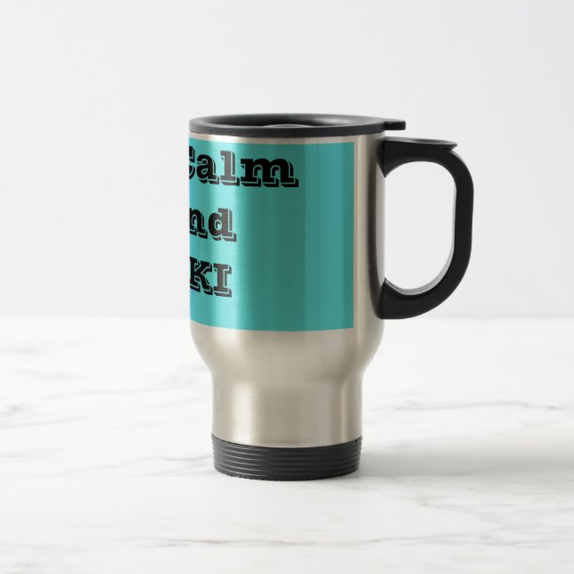 Keep Calm and SKI Travel Mug (Right)
