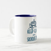 Keep Calm and Skoolie Two-Tone Coffee Mug (Front Left)