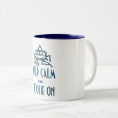 Keep Calm and Skoolie Two-Tone Coffee Mug (Front Right)