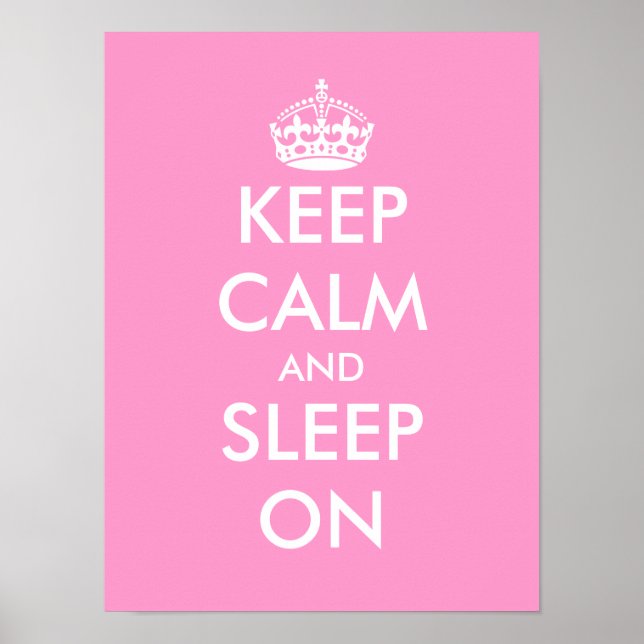 Keep calm and sleep on | Baby nursery room poster (Front)