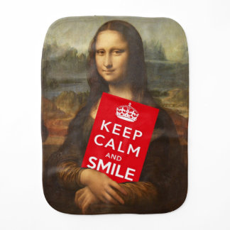 Keep Calm And Smile Baby Burp Cloth