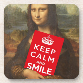 Keep Calm And Smile Coaster