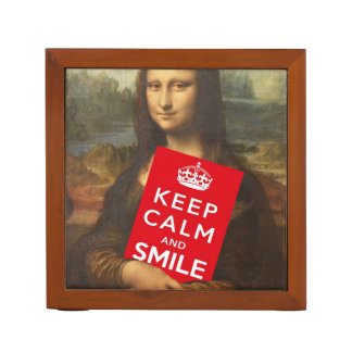 Keep Calm And Smile Desk Organizer