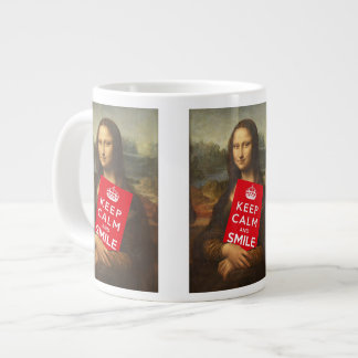 Keep Calm And Smile Large Coffee Mug