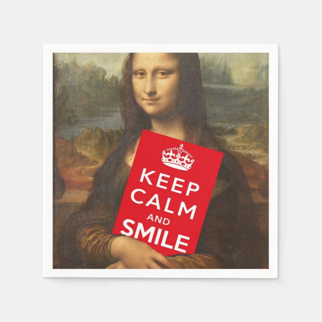 Keep Calm And Smile Napkins (Front)