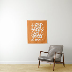 Keep Calm And Smile On Tapestry