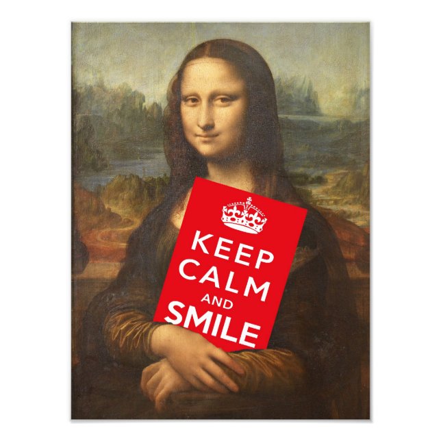 Keep Calm And Smile Photo Print (Front)