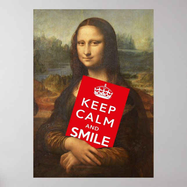 Keep Calm And Smile Poster (Front)
