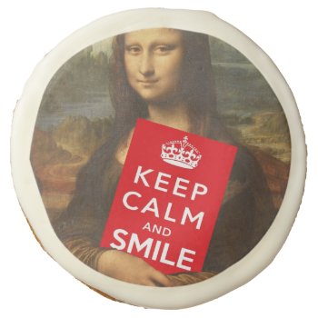 Keep Calm And Smile Sugar Cookie by Emangl3D at Zazzle