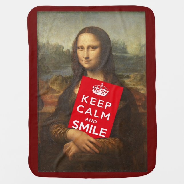 Keep Calm And Smile Swaddle Blanket (Front)