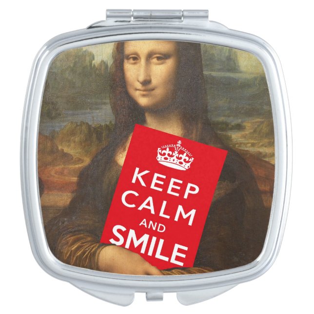 Keep Calm And Smile Vanity Mirror (Front)