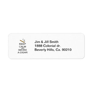 Keep Calm And Smoke A Cigar Label