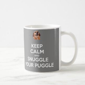 Keep Calm and Snuggle Your Puggle MUG - Gray