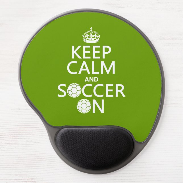 Keep Calm and Soccer On Gel Mouse Pad (Front)