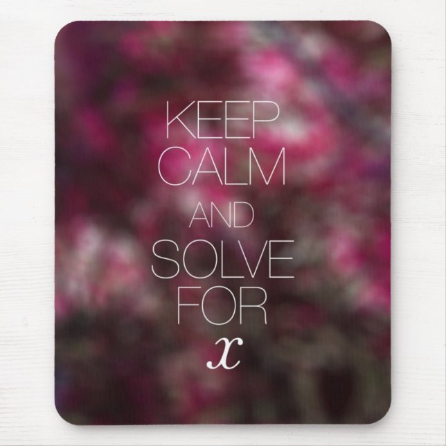 Keep Calm and Solve for X Mouse Pad (Front)