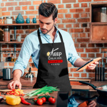 keep calm and spaghetti clamp | funny gift apron