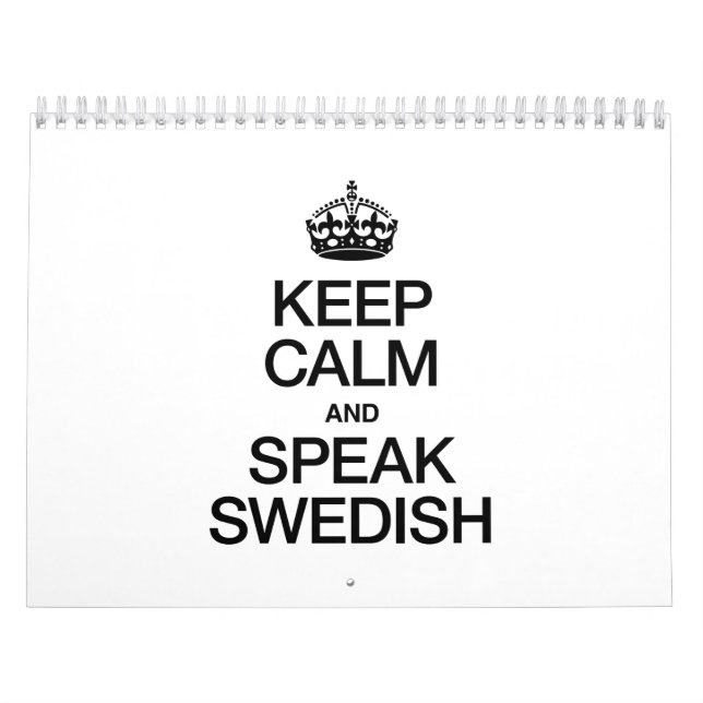 KEEP CALM AND SPEAK SWEDISH CALENDAR (Cover)