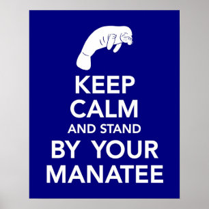 Keep Calm and Stand by your Manatee print