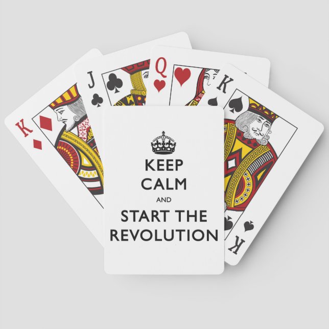Keep Calm And Start The Revolution Poker Cards (Back)
