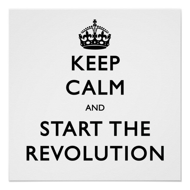 Keep Calm And Start The Revolution Poster (Front)