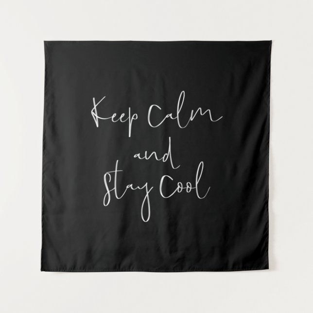 keep calm and stay cool tapestry (Front)