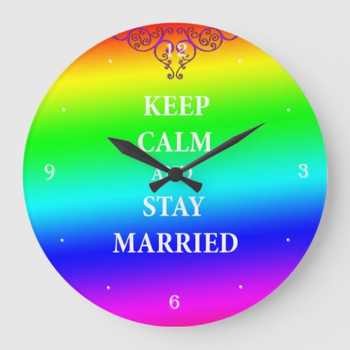 Keep calm and stay married Round  Wall Clock