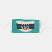 KEEP CALM and STAY SIX FEET AWAY Social Distance Adult Cloth Face Mask (Front, Folded)