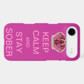 Keep Calm and Stay Sober Case-Mate iPhone Case (Back (Horizontal))