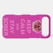 Keep Calm and Stay Sober Case-Mate iPhone Case (Back (Horizontal))
