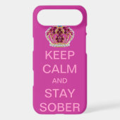 Keep Calm and Stay Sober Case-Mate iPhone Case (Back)