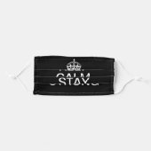 Keep Calm and Stay Strong | Black Adult Cloth Face Mask (Front, Folded)