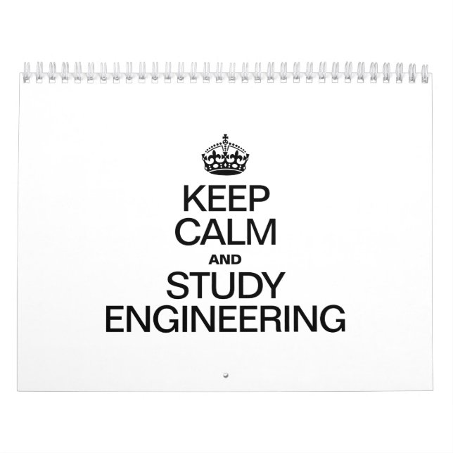 KEEP CALM AND STUDY ENGINEERING CALENDAR (Cover)