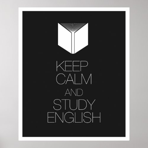 Keep Calm and Study English Poster