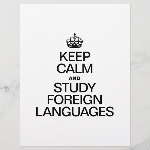 KEEP CALM AND STUDY FOREIGN LANGUAGES FLYER