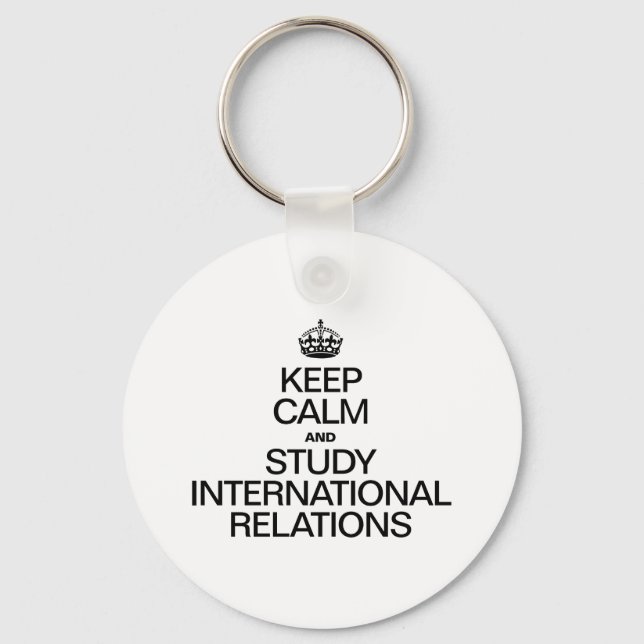 KEEP CALM AND STUDY INTERNATIONAL RELATIONS KEYCHAIN (Front)
