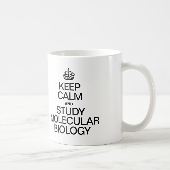 KEEP CALM AND STUDY MOLECULAR BIOLOGY COFFEE MUG (Right)
