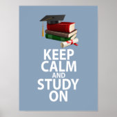 Keep Calm and Study On Unique Poster Print Design | Zazzle