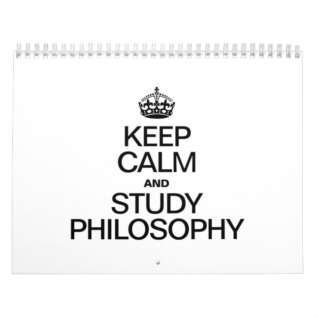 KEEP CALM AND STUDY PHILOSOPHY CALENDAR (Cover)