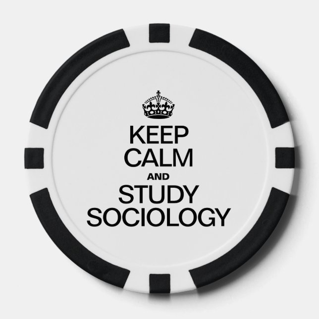 KEEP CALM AND STUDY SOCIOLOGY POKER CHIPS (Front)