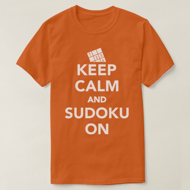 Keep calm and sudoku on T-Shirt (Design Front)